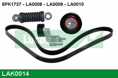 LUCAS ENGINE DRIVE lak0014 -  Поликлиновой ременный комплект